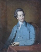 Lot 557 - English School, 19th century, Portrait of a seated gentleman, oil.