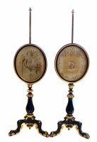 Lot 611 - A pair of Regency pole screens