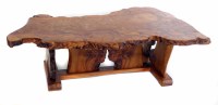 Lot 615 - 20th century elm coffee table designed and made by Tim Stead