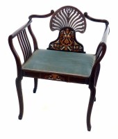 Lot 628 - Edwardian mahogany dressing table stool
