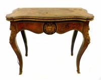 Lot 640 - Victorian boulle fold-over card table