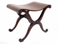 Lot 647 - George II mahogany hall stool