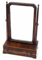Lot 663 - 18th century walnut dressing table mirror