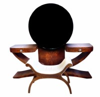 Lot 666 - Art Deco dressing table and X stool