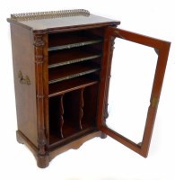 Lot 670 - Victorian figured walnut sheet music cabinet