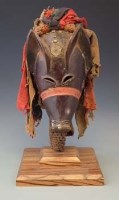 Lot 17 - Chokwe Ngulu pig mask, 27cm long      All lots in