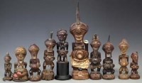 Lot 30 - Ten Songye Nkisi figures, the tallest measures