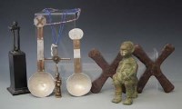 Lot 48 - Collection of metal items, to include two Katanga