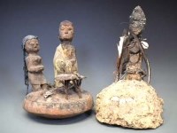Lot 60 - Fon Bocio encrusted figure and a figure group