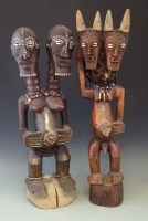 Lot 81 - Two Songye Nkisi double headed power figures, the