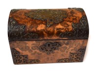 Lot 9 - Victorian burr walnut tea caddy.