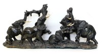 Lot 14 - Elephant group.