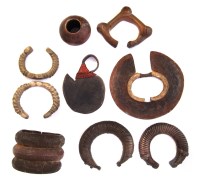 Lot 58 - Seven Manilla or currency bracelets, brass