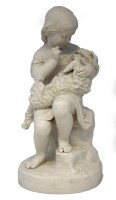 Lot 90 - Copeland Art Union of London Parian figure of 'Go