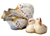 Lot 102 - Royal Crown Derby Goose and Goslins, number 110