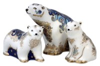 Lot 103 - Three Royal Crown Derby paperweights, Aurora
