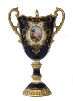 Lot 127 - Coalport three handled chalice circa 1900