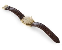 Lot 241 - A gent's vintage Omega Constellation 18ct gold watch on a later leather strap