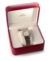 Lot 248 - A gent's Omega Constellation steel and yellow gold bracelet watch