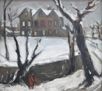 Lot 251 - Kathleen Major, Finch House, Appley Bridge, oil.
