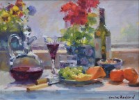 Lot 284 - Gordon Radford, Lunchtime Drinks, oil.