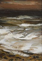 Lot 314 - Donald McIntyre, Sea, Evening Sun, oil on board.