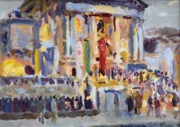 Lot 329 - Keith Gardner, Tate Gallery, London at the Whistler Exhibition, oil.