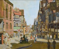 Lot 330 - Keith Gardner, Chester Cross & Eastgate Street, oil.