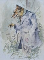 Lot 388 - Jonathan Walker, Thoughts of Lunch, watercolour and ink.