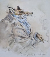 Lot 389 - Jonathan Walker, Contemplations of a dark past, watercolour and ink.