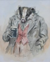 Lot 391 - Jonathan Walker, The Stout Fellow, watercolour and ink.