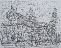 Lot 438 - Paul Hawdon, Il Duomo - Pisa, signed etching.