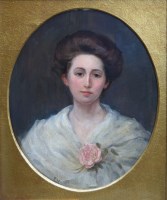 Lot 458 - R.W. 19th/20th century, Female portrait, oil on canvas.