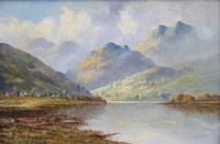 Lot 461 - F.E. Jamieson, Near Ballater and Old Road, Glencoe, oil on canvas, a pair (2).