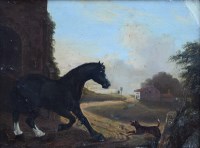 Lot 467 - English School, 19th century, Farmyard scenes, oil on copper (2).