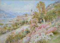 Lot 498 - E. Wake Cook, Bellagio, Lake Como, watercolour.
