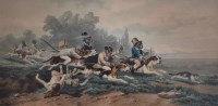 Lot 519 - After Hippolyte d`Orschwiller (1810-1868), Steeple Chase Cracks, Full Cry, Chantilly Races and Longchamps Races , lithographs (4).