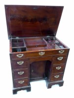 Lot 543 - George III mahogany writing / dressing chest