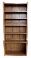 Lot 571 - Robert Mouseman Thompson light oak bookcase