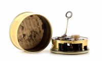 Lot 24 - Circular brass pocket sextant