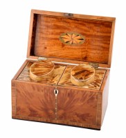 Lot 31 - George III tortoiseshell veneered tea caddy