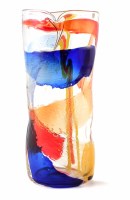 Lot 106 - Murano Badioli vase, decorated with red