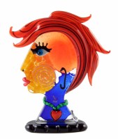Lot 108 - Murano Badioli Picasso inspired face sculpture