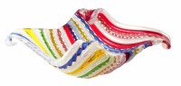 Lot 113 - Murano Galliano Ferro glass Latticino dish, with