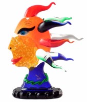 Lot 114 - Murano Badioli Picasso inspired glass face