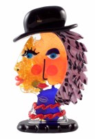 Lot 115 - Murano Badioli Picasso inspired glass face sculpture