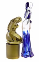 Lot 118 - Gian Signoretto Murano green glass nude female study