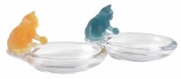 Lot 124 - Two Daum dishes, applied with coloured glass
