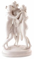 Lot 142 - Parian figure group of three grales