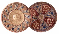 Lot 147 - Pair Hispano Moresque type chargers.